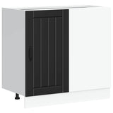 Kitchen Base Cabinet "Lucca" Black Engineered Wood