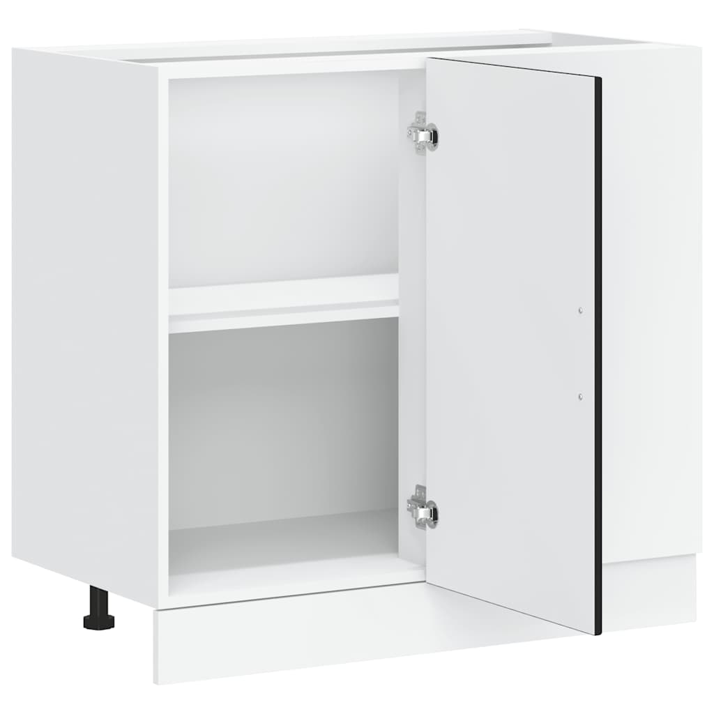 Kitchen Base Cabinet "Lucca" Black Engineered Wood
