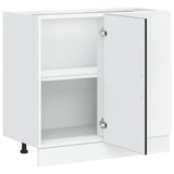 Kitchen Base Cabinet "Lucca" Black Engineered Wood
