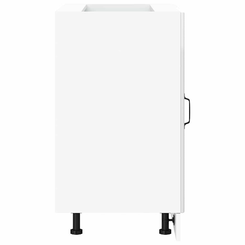 Kitchen Base Cabinet "Lucca" High Gloss White Engineered Wood