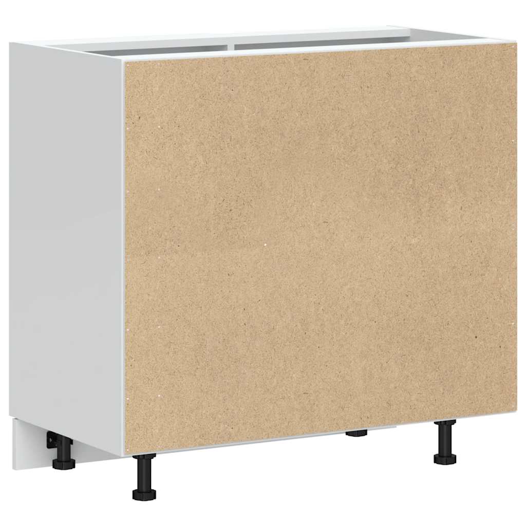 Kitchen Base Cabinet "Lucca" High Gloss White Engineered Wood