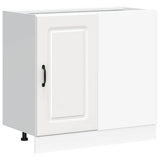 Kitchen Base Cabinet Kalmar White Engineered Wood - Front View