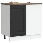 Kitchen Base Cabinet "Kalmar" Black Engineered Wood