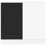 Kitchen Base Cabinet "Kalmar" Black Engineered Wood