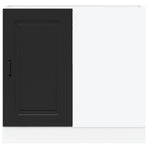 Kitchen Base Cabinet "Kalmar" Black Engineered Wood