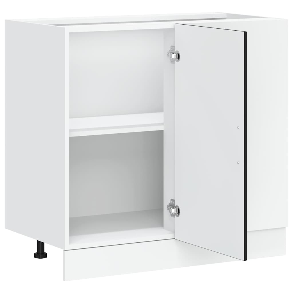 Kitchen Base Cabinet "Kalmar" Black Engineered Wood