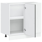 Kitchen Base Cabinet "Kalmar" Black Engineered Wood