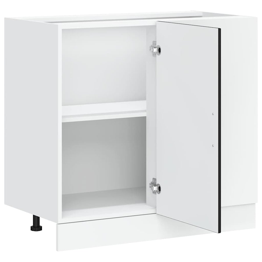 Kitchen Base Cabinet "Kalmar" Black Engineered Wood
