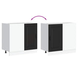 Kitchen Base Cabinet "Kalmar" Black Engineered Wood
