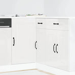 Kitchen Base Cabinet "Kalmar" High Gloss White Engineered Wood