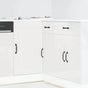 Kitchen Base Cabinet "Kalmar" High Gloss White Engineered Wood