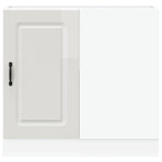 Kitchen Base Cabinet "Kalmar" High Gloss White Engineered Wood