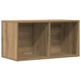 LP Storage Box Artisan Oak 69.5x34x36 cm Engineered Wood - Front View