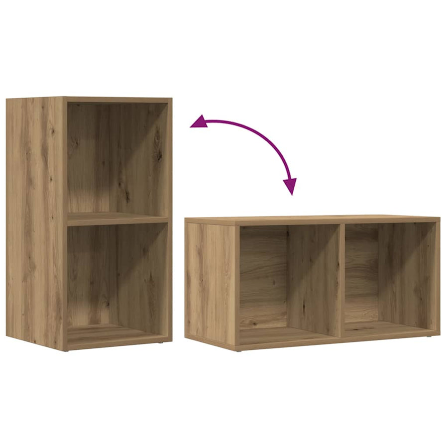 LP Storage Box Artisan Oak 69.5x34x36 cm Engineered Wood