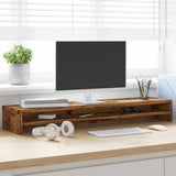 Monitor Stand Old Wood 100x24x13 cm Engineered Wood - Top-Down View