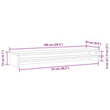Monitor Stand Old Wood 100x24x13 cm Engineered Wood