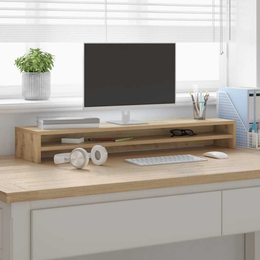 Monitor Stand Artisan Oak 100x24x13 cm Engineered Wood