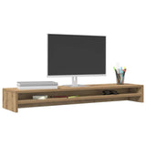 Monitor Stand Artisan Oak 100x24x13 cm Engineered Wood - Top-Down View