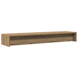 Monitor Stand Artisan Oak 100x24x13 cm Engineered Wood - Close-Up Angle