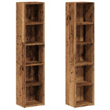CD Cabinets 2 pcs Old Wood 21x16x93.5 cm Engineered Wood