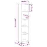 CD Cabinets 2 pcs Old Wood 21x16x93.5 cm Engineered Wood - Extra Image
