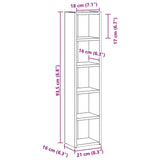 CD Cabinets 2 pcs Artisan Oak 21x16x93,5 cm Engineered Wood
