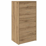 Sideboard with 6 Drawers Artisan Oak 50x34x96 cm Engineered Wood - Front View