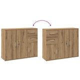 Sideboard Artisan Oak 91x29.5x75 cm Engineered Wood - Close-Up Angle