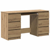 Writing Desk Artisan Oak 140x50x77 cm Engineered Wood - Front View