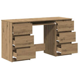 Writing Desk Artisan Oak 140x50x77 cm Engineered Wood - Top-Down View