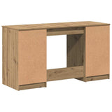 Writing Desk Artisan Oak 140x50x77 cm Engineered Wood - Rear View