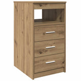 Drawer Cabinet Artisan Oak 40x50x76 cm Engineered Wood - Front View