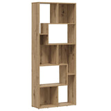 Bookcase Artisan Oak 67x24x161 cm Engineered Wood - Front View