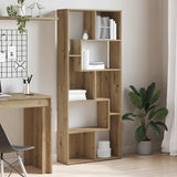 Bookcase Artisan Oak 67x24x161 cm Engineered Wood - Side View