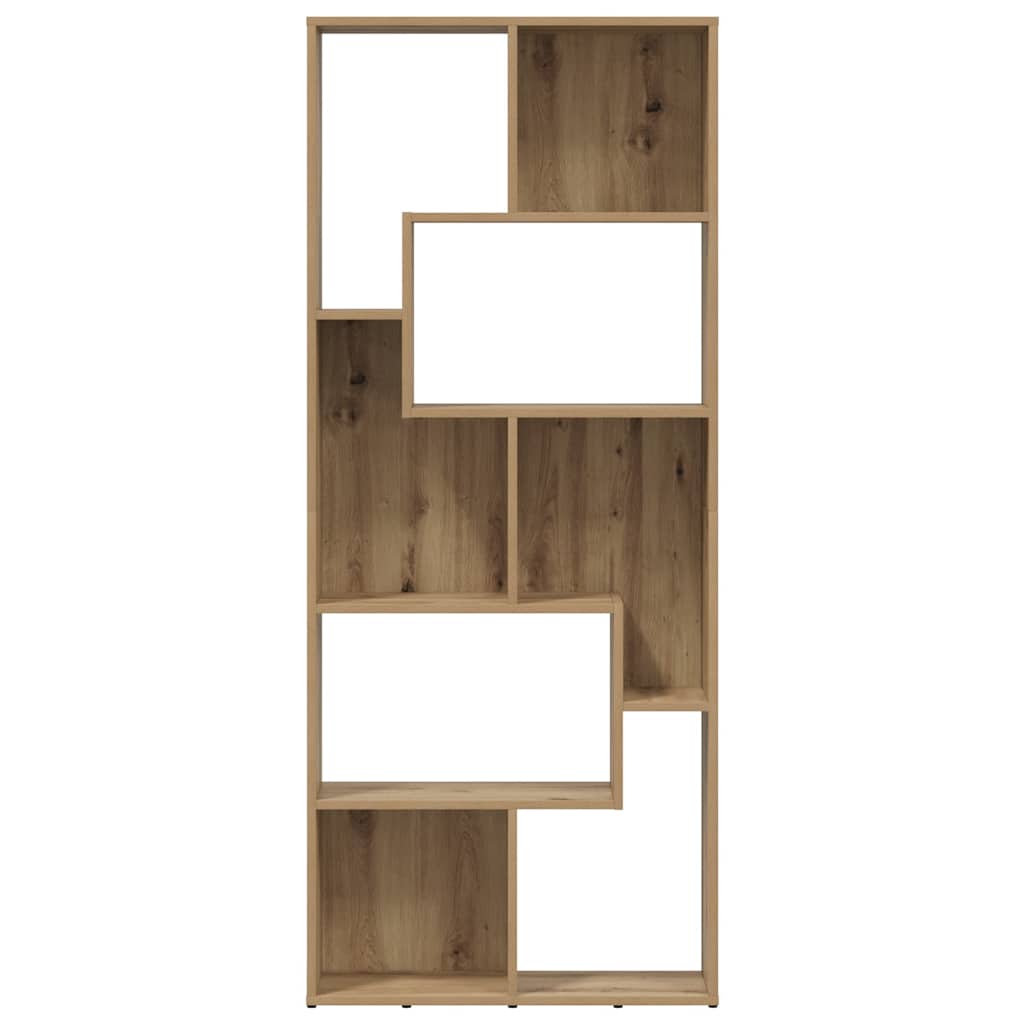 Bookcase Artisan Oak 67x24x161 cm Engineered Wood