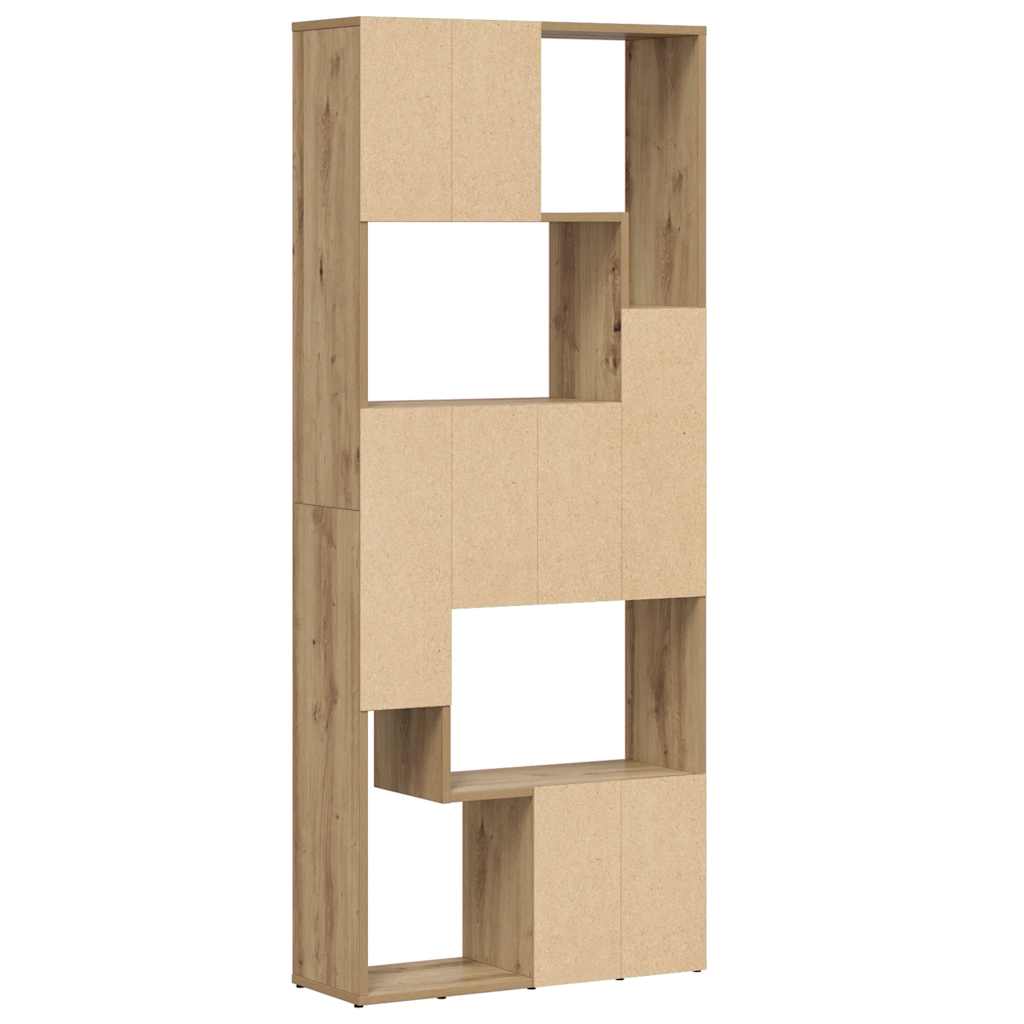 Bookcase Artisan Oak 67x24x161 cm Engineered Wood