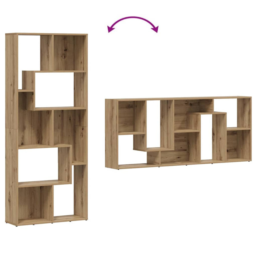 Bookcase Artisan Oak 67x24x161 cm Engineered Wood