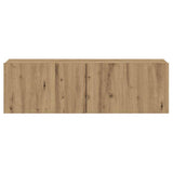 Wall Mounted TV Cabinet Artisan Oak 80x30x30 cm Engineered Wood