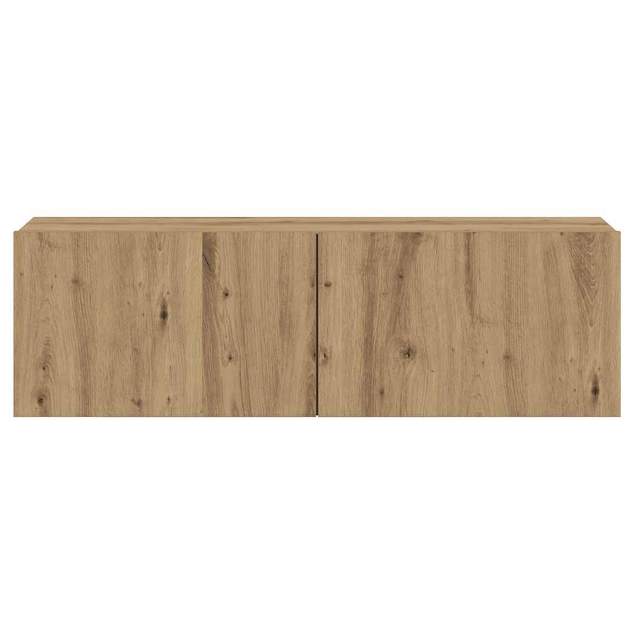 Wall Mounted TV Cabinet Artisan Oak 80x30x30 cm Engineered Wood