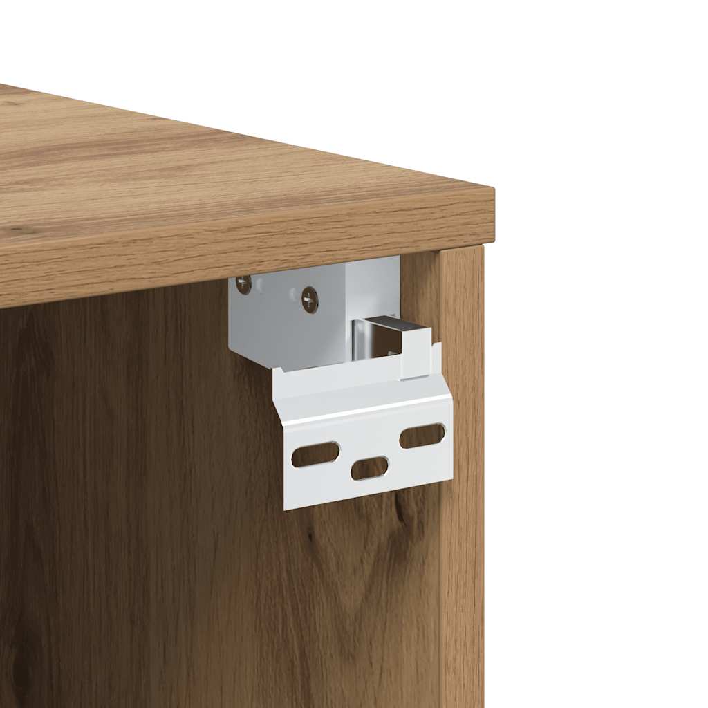 Wall Mounted TV Cabinet Artisan Oak 80x30x30 cm Engineered Wood