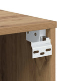 Wall Mounted TV Cabinet Artisan Oak 80x30x30 cm Engineered Wood - Low Angle