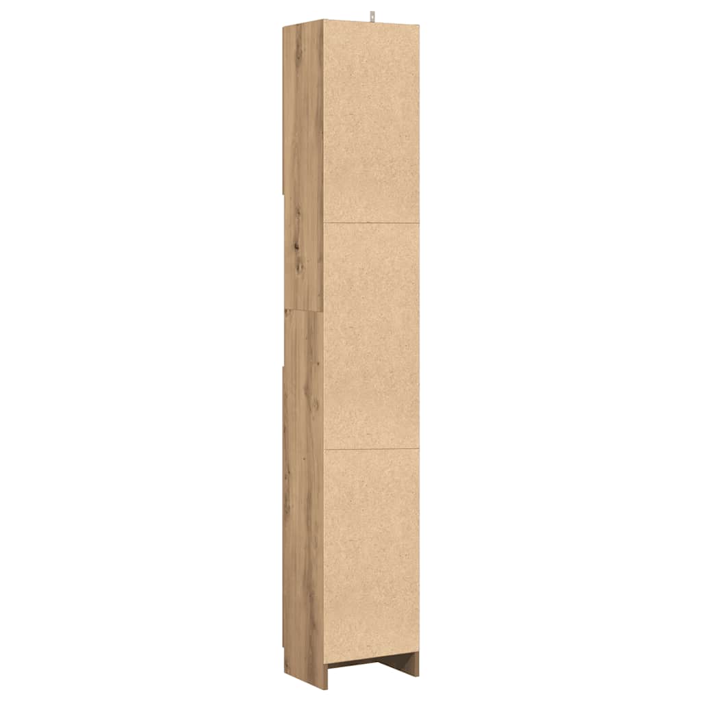 Bathroom Cabinet Artisan Oak 32x25.5x190 cm Engineered Wood