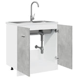 Sink Bottom Cabinet Lyon Concrete Grey 80x46x81.5 cm Engineered Wood - Side View