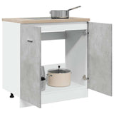 Sink Bottom Cabinet Lyon Concrete Grey 80x46x81.5 cm Engineered Wood - 45-Degree Angle