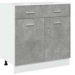 Drawer Bottom Cabinet "Lyon" Concrete Grey 80x46x81.5 cm