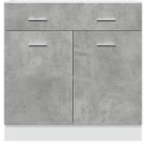 Drawer Bottom Cabinet Lyon Concrete Grey 80x46x81.5 cm Engineered Wood - Top-Down View