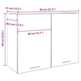 Hanging Cabinet Lyon Concrete Grey 80x31x60 cm Engineered Wood