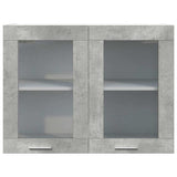 Hanging Glass Cabinet Lyon Concrete Grey 80x31x60 cm - Top-Down View