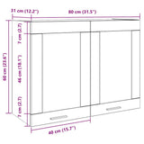 Hanging Glass Cabinet Lyon Concrete Grey 80x31x60 cm - Extra Image