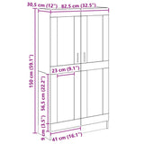 Book Cabinet Artisan Oak 82,5x30,5x150 cm Engineered Wood - Extra Image
